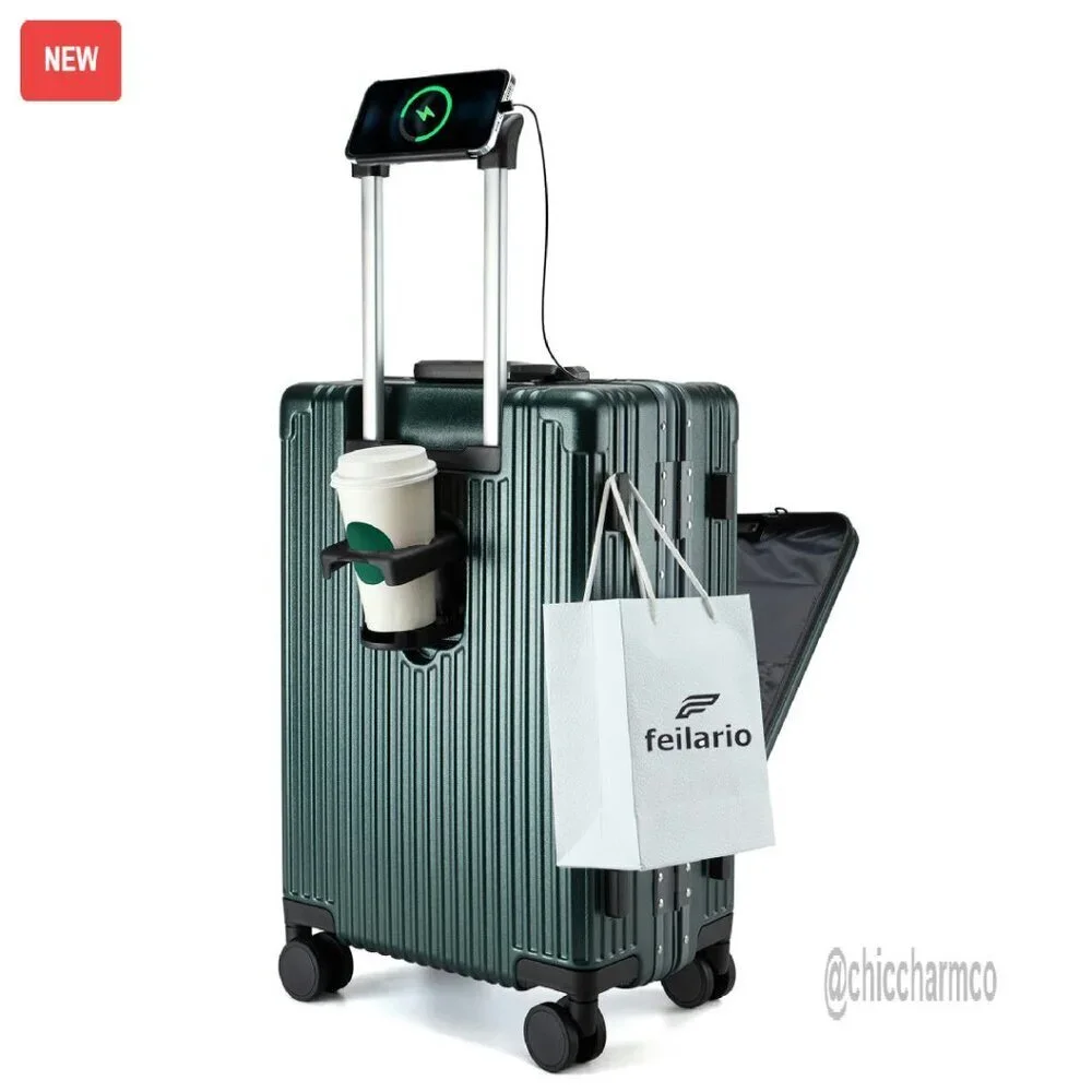 Carry-On Hardside Spinner Luggage with USB Port & TSA Lock